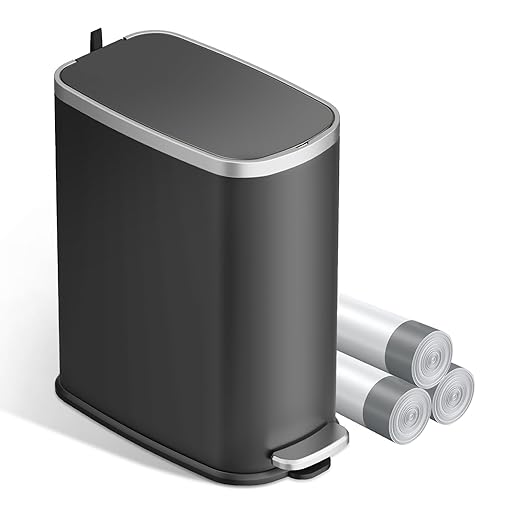 KUK Slim Bathroom Trash Can by KUK