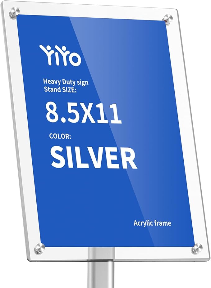 YIYO Sign Stand Poster Stand，adjustable heavy duty pedestal Sign Holder Floor - Image 2