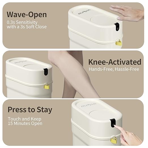 MRBIN Slim Pull Out Automatic Bagging Bathroom Trash Can, 10L/2.6gal Touchless - Image 3