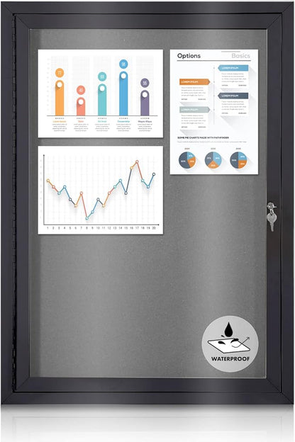 Enclosed Bulletin Board Outdoor Noticeboard by EVERSUPPLY
