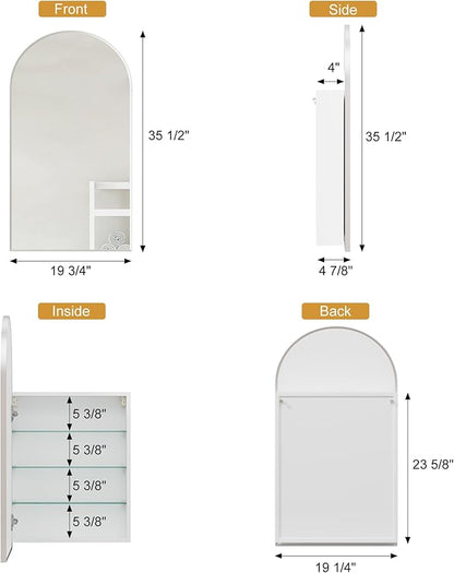 Arched Medicine Cabinets with Mirror, Medicine Cabinet - Image 2