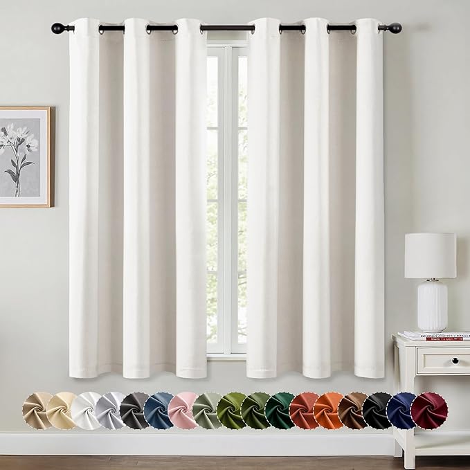 MIULEE Ivory Blackout Curtains by MIULEE