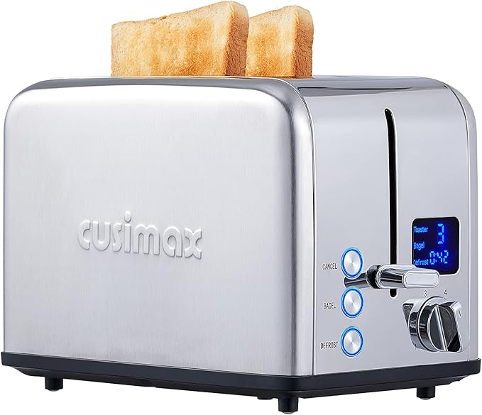 CUSIMAX Stainless Steel 2 Slice Toaster by CUSIMAX