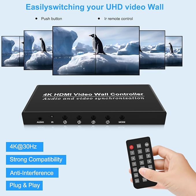 Video Wall Controller HDMI 1X4, Splicing Professional Processor - Image 7