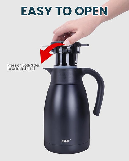 GiNT 2.2L / 74Oz Thermal Coffee Carafe, Insulated Stainless Steel Coffee Carafes - Image 5