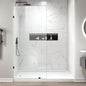 Bathroom Shower Glass Door 34" W×78.75" H, 3/8" Thick Clear Tempered Glass Panel by Unknown