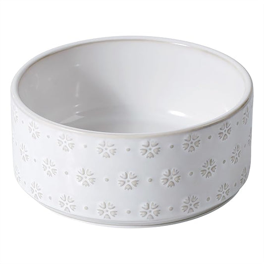 7.3inch Ceramic Dog Bowl, Food and Water Bowl by Havniva