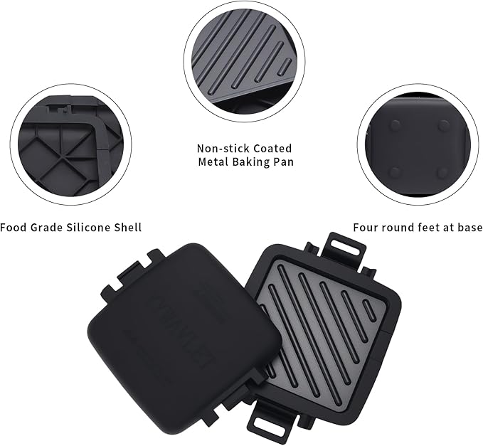 Microwave Sandwich Maker, Heat-Resistant Silicone Rubber Shell, Advanced - Image 6