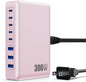 USB C Charger 300W USB C Charger Block, 8-Ports GaN IV Fast Charging Station Hub by GKUTW