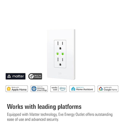 Eve Energy Outlet 3-Pack – Smart Outlet & Power Meter, App & Voice Control - Image 2