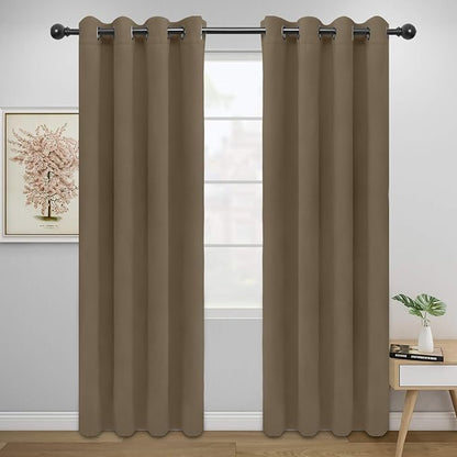Easy-Going Blackout Curtains for Bedroom, Solid Thermal Insulated Grommet and by Easy-Going