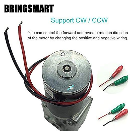 Bringsmart Self-Locking 24V 160rpm DC Worm Gear Motor 10kg.cm Reversed Mini - Image 7