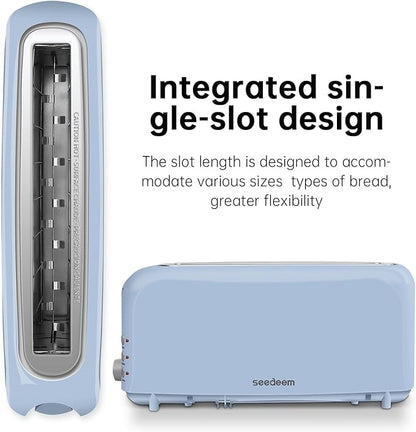 SEEDEEM 2 Slice Slim Toaster, Single 10" Long Slot Toaster Fits Bagels & - Image 3