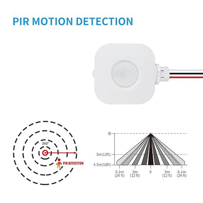 ECOELER Ceiling Occupancy Motion Sensor Switch, High Bay Fixture Mount 360° - Image 6