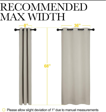 NICETOWN Kitchen Curtains for Decoration, Thermal Insulated Grommet Room Darkening Draperies/Panels for Laundry (Natural, 2 Panels, W42 x L68 inches)
