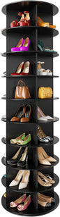 SpaceAid 9 Tier Rotating Shoe Rack Tower, Spinning Shoe Display Lazy Susan by SpaceAid