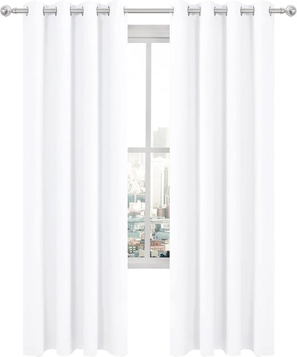 DWCN Pure White Curtains with White Middle Layer, 84 Inch Long 2 Panels - Image 8