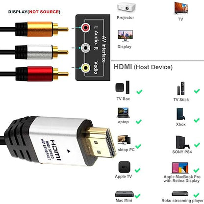 YOTETION 6FT HDMI to RCA Cable - Image 7