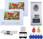 2 Apartment Bus 2 Line Video Doorbell Intercom System 7 Inch Electronic Door by LUSTAR