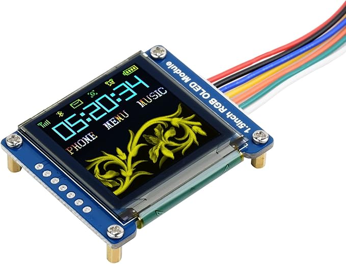 waveshare 1.5inch RGB OLED Display Module 128x128 Pixels 16-bit High Color by Waveshare