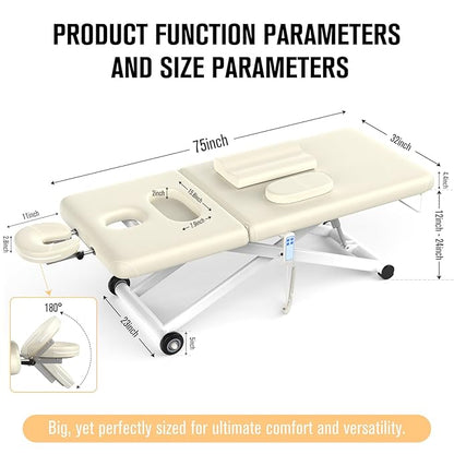 pouseayar Heavy Duty Electric Massage Table, Electric Lift and Electric - Image 2