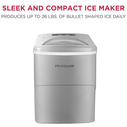 Frigidaire EFIC108-Silver Compact Ice Maker, Counter-top Portable, 26 lb per Day - Image 2