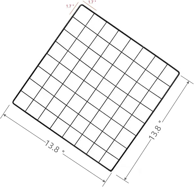 Feadily 5 Pack Metal Grid Wall Board Including 2 Hook Rack, Photo Wall - Image 3