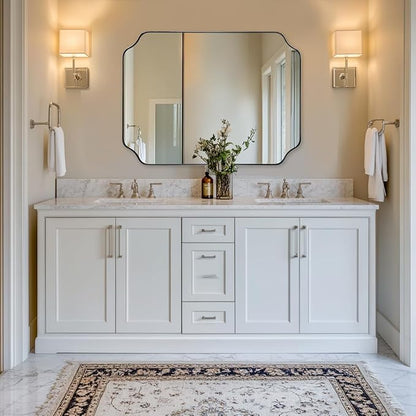ANDY STAR Chrome Bathroom Mirror, 30x40 Inch Polished Chrome Rectangle Mirror - Image 3