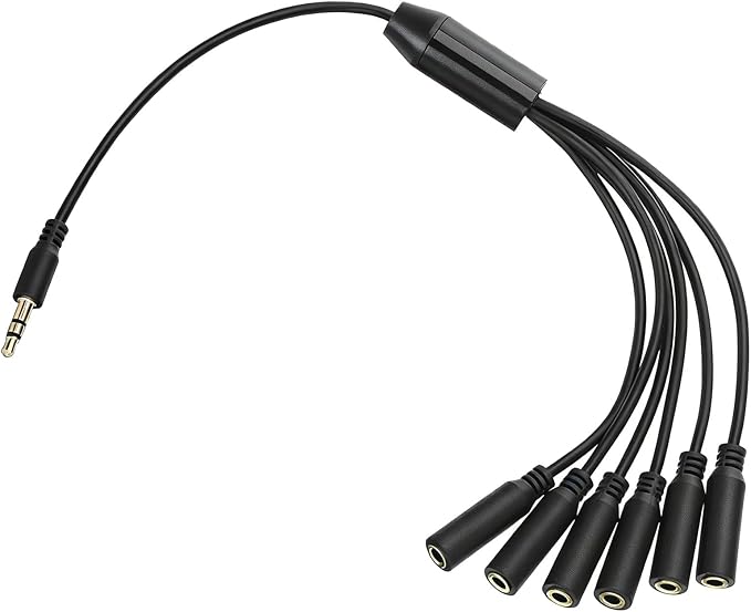 Xyembu 3.5mm Headphone Splitter, 1/8inch TRRS Male Stereo Jack to 6 Female by Unknown