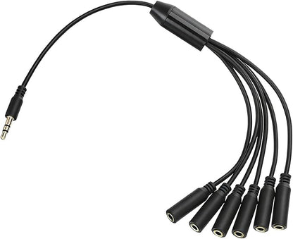 Xyembu 3.5mm Headphone Splitter, 1/8inch TRRS Male Stereo Jack to 6 Female by Unknown