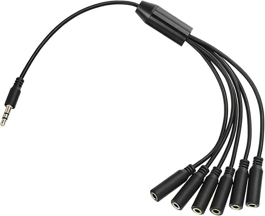 Xyembu 3.5mm Headphone Splitter, 1/8inch TRRS Male Stereo Jack to 6 Female by Unknown