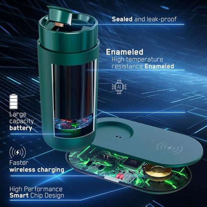 Temperature Control Heated Coffee Mug Smart Self Heating Travel Mug 12 Oz App - Image 4