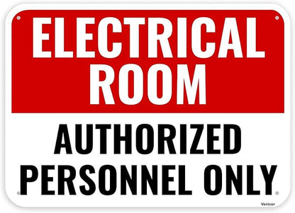 1PC Electrical Room Sign, 14 x 10 Inches by Venicor
