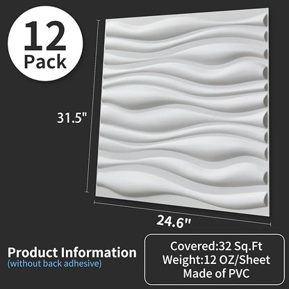 Art3d Decorative 3D Wall Panel, 32 Sq.FT PVC Interior Wall Decor - Image 4