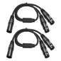 2 Pack XLR Splitter Cable, 1 Maleto 2 Female, 1.5FT Stereo Mic to L&R Audio by SZLliyxs