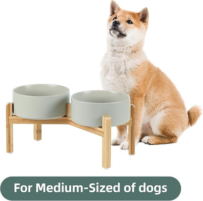 Ceramic Raised Double Bowls Set - Image 4