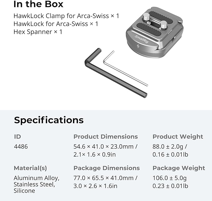 SmallRig HawkLock H38 Quick Release Mount Plate - Image 8