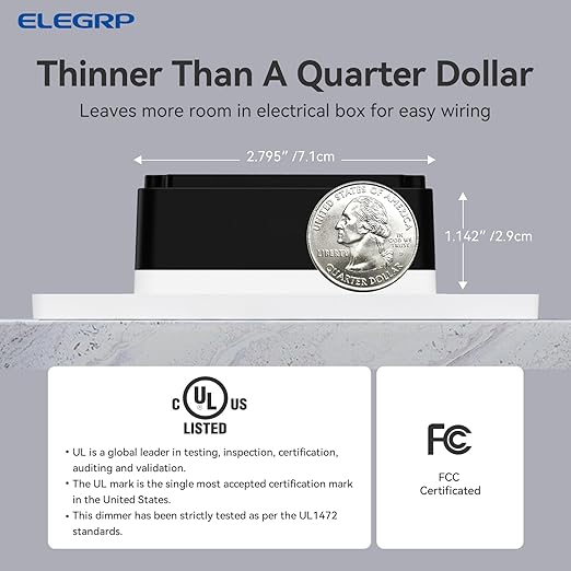 ELEGRP Dimmer Switch, Digital Dimmer Light Switch - Image 5