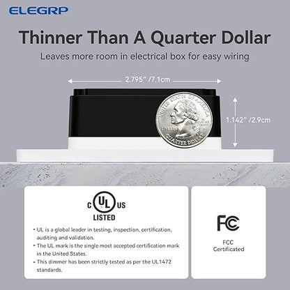ELEGRP Dimmer Switch, Digital Dimmer Light Switch - Image 5