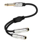 XMSJSIY 6.35mm TS Guitar Signal Audio Y Splitter Cable, 1/4" Male to Dual Mono by XMSJSIY