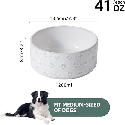 7.3inch Ceramic Dog Bowl, Food and Water Bowl - Image 2