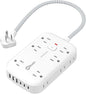 Flat Outlet Extender with 12 Inch Cord, Surge Protector Flat Plug Extension by okleeic