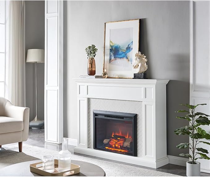LegendFlame Carl 28" W Electric Fireplace Insert, Fireplace Heater 750/1500W - Image 2
