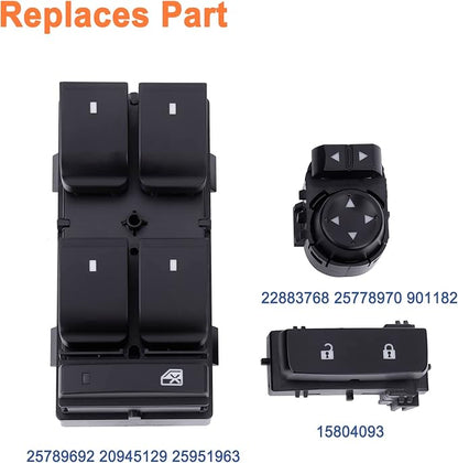 Power Window Control & Front Driver Side Mirror Switch & Door Lock Switch - Image 2