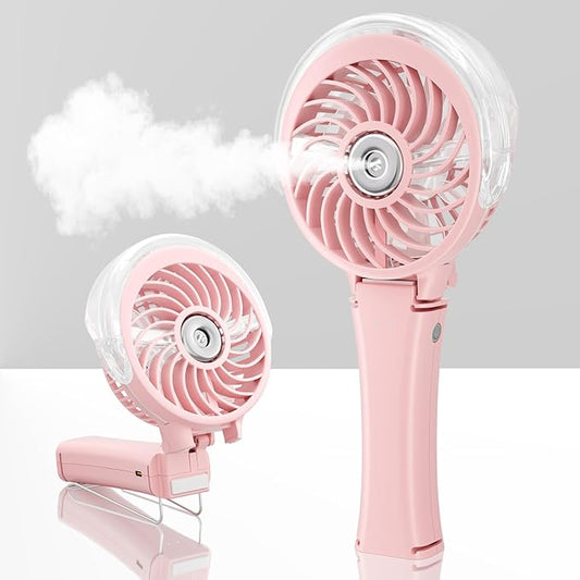 HandFan Upgraded Portable Handheld Misting Fan, Rechargeable Personal Mister Fan by HandFan