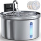 Wireless Cat Water Fountain FEELNEEDY Stainless Steel Automatic Pet Water by FEELNEEDY