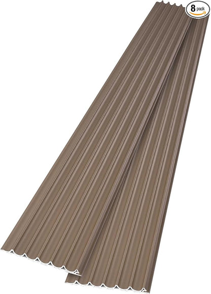 Art3dwallpanels Slat Wall Paneling, 8 Pack Wavy Grain Panel Wall Slats by Art3dwallpanels