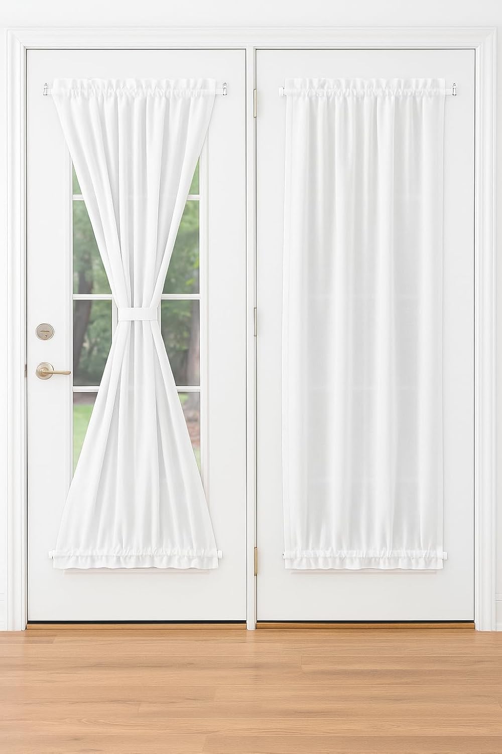 Swivel End Sash Curtain Rods 5/16-Inch 2 Rods per Pack (Adjustable Width, OFF-White w/Nickel Ends) by Castellanos (21-38)