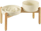 Ceramic Raised Slow Feeder Dog Bowl Set, Elevated 7.3inch Bowl and 8.2inch by Havniva