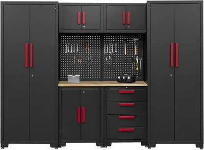 Garage Storage Cabinet System, Cabinet Drawers, Pegboard by Unknown